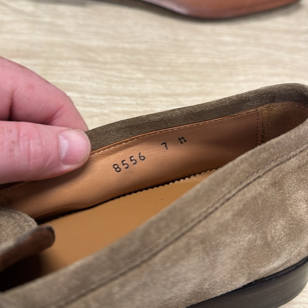 Saks Fifth Avenue Made in Italy Suede Penny Loafers - 7 - Picture 8 of 11